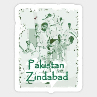 Pakistan Cricket Zindabad T20 Men In Green Sticker